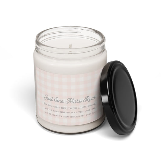 Cottagecore Candle with Emotional Label Message – Crochet-Inspired Slow Living Gift for Women, Yarn Lovers, and Makers