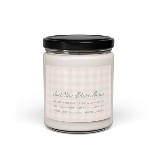 Cottagecore Candle with Emotional Label Message – Crochet-Inspired Slow Living Gift for Women, Yarn Lovers, and Makers