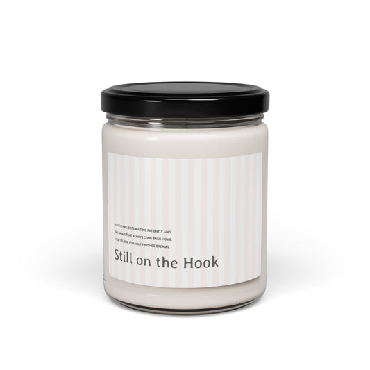 Cottagecore Candle with Emotional Label Message – Crochet-Inspired Slow Living Gift for Women, Yarn Lovers, and Makers