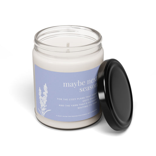 Cozy Cottagecore Candle with Emotional Label Message – Crochet-Inspired Slow Living Gift for Women, Yarn Lovers, and Makers