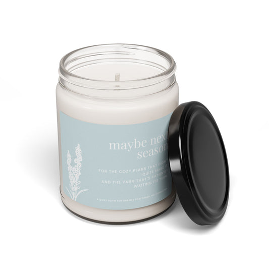 Cozy Cottagecore Candle with Emotional Label Message – Crochet-Inspired Slow Living Gift for Women, Yarn Lovers, and Makers