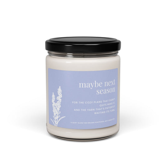 Cozy Cottagecore Candle with Emotional Label Message – Crochet-Inspired Slow Living Gift for Women, Yarn Lovers, and Makers