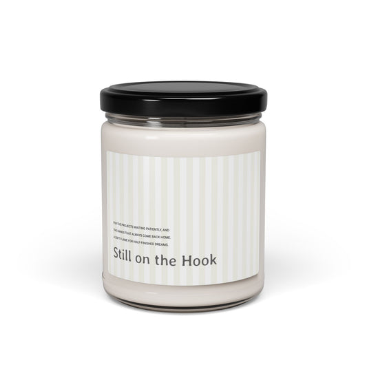 Cottagecore Candle with Emotional Label Message – Crochet-Inspired Slow Living Gift for Women, Yarn Lovers, and Makers