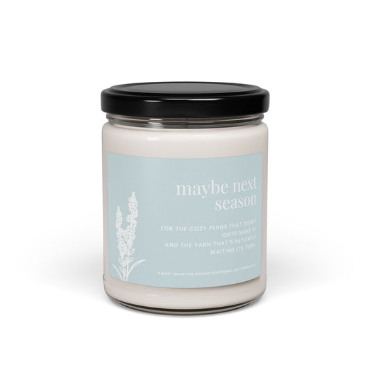 Cozy Cottagecore Candle with Emotional Label Message – Crochet-Inspired Slow Living Gift for Women, Yarn Lovers, and Makers