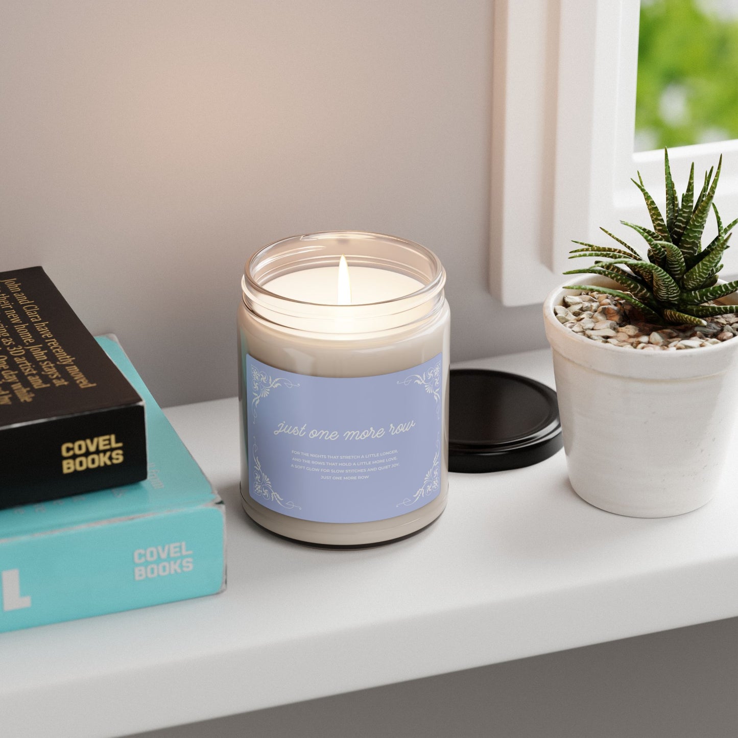 Relaxing Scented Soy Candle for Home, Just One More Row, Gift for Mom, Meditation, Self-Care, Cozy Atmosphere